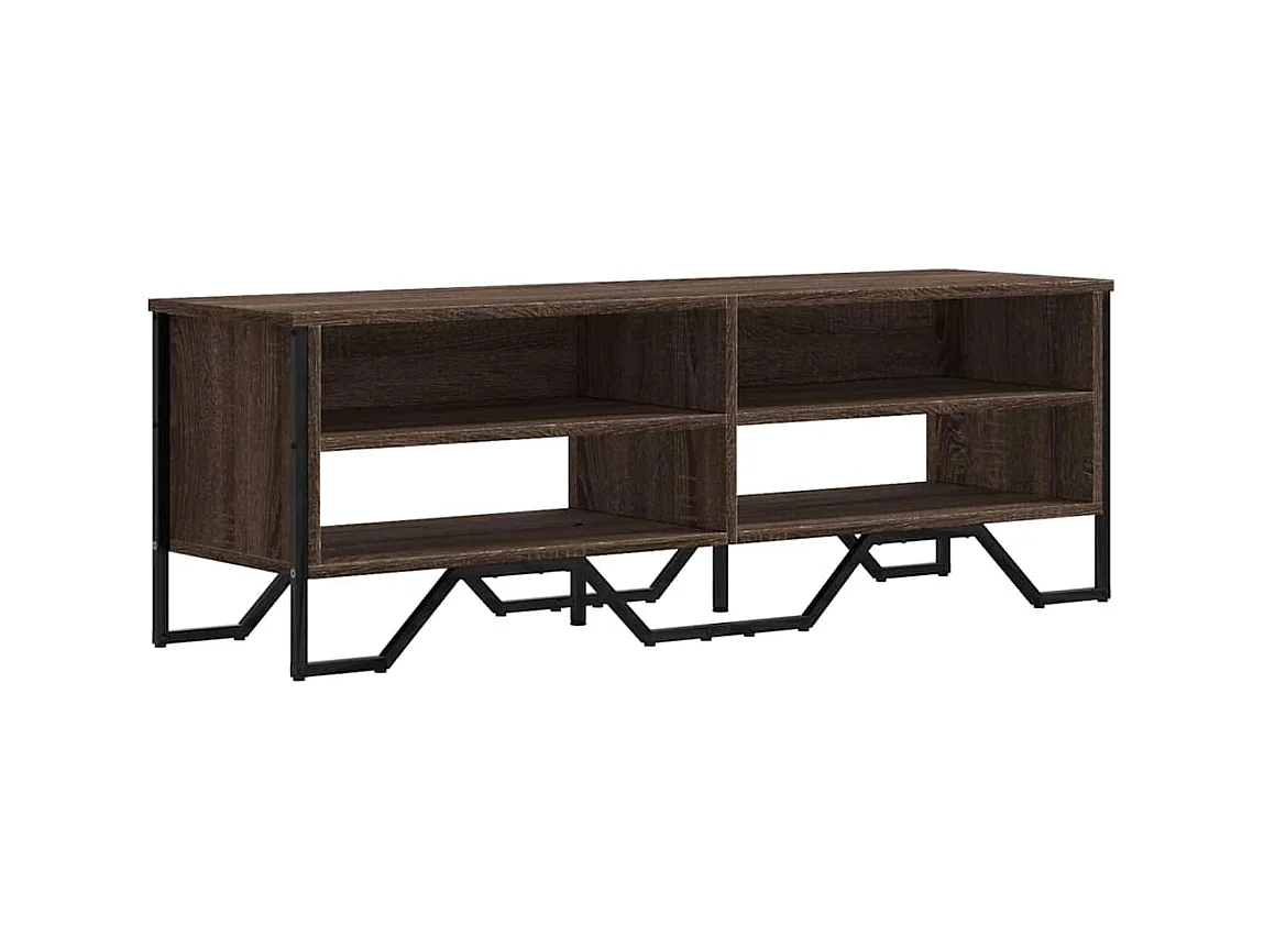 Meuble TV chêne marron 122x34x41 cm bois d'ingénierie