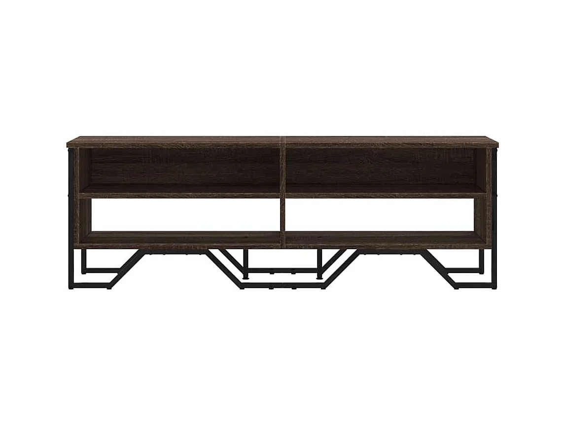 Meuble TV chêne marron 122x34x41 cm bois d'ingénierie