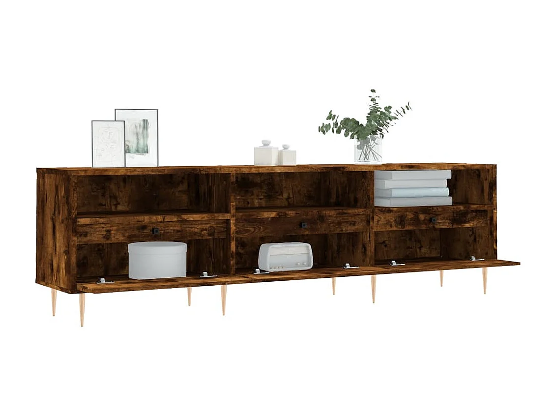 TV-Schrank aus geräucherter Eiche 150 x 30 x 44,5 cm, Holzwerkstoff