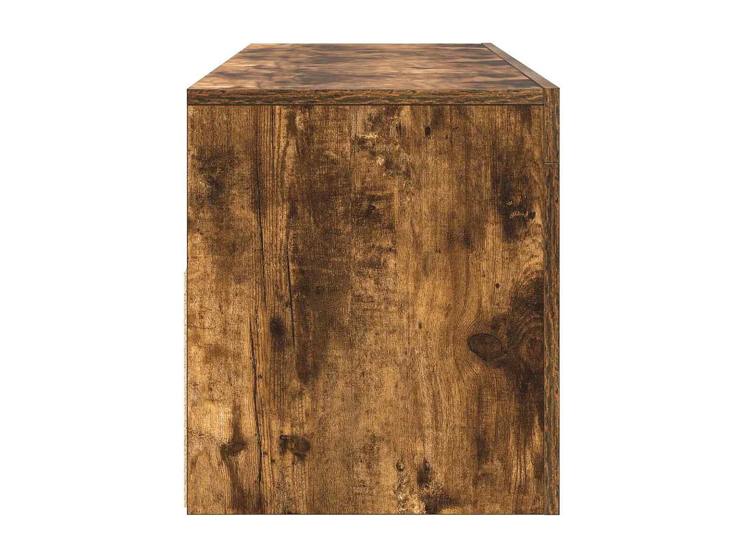 Meuble TV avec lumières LED Chêne fumé 120x35x40 cm