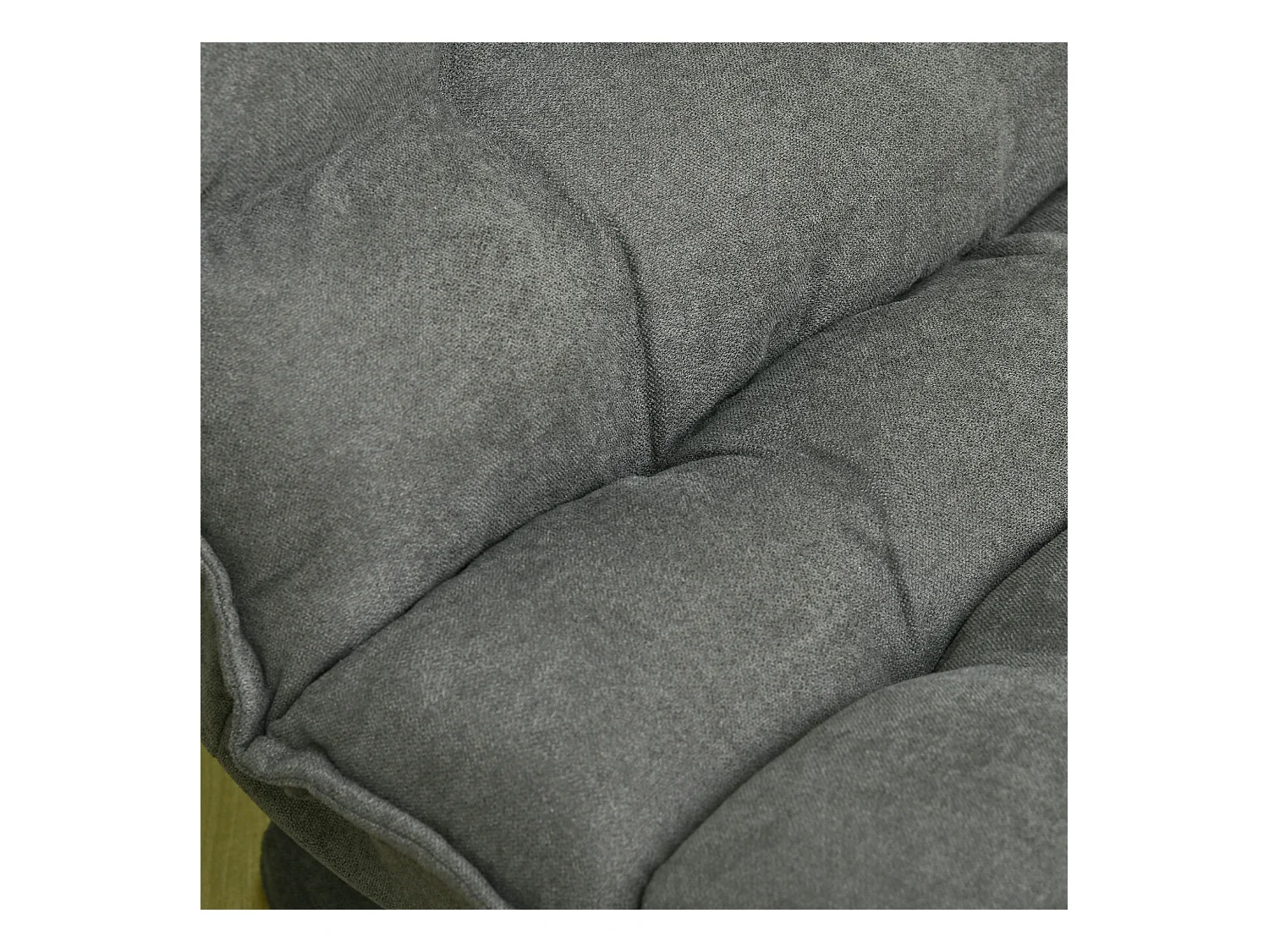 Fauteuil pivotant au sol avec dossier réglable, microfibre, gris (62x70x95cm)