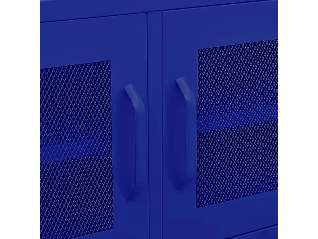 Mueble de TV Azul Marino 105x35x50 cm Acero
