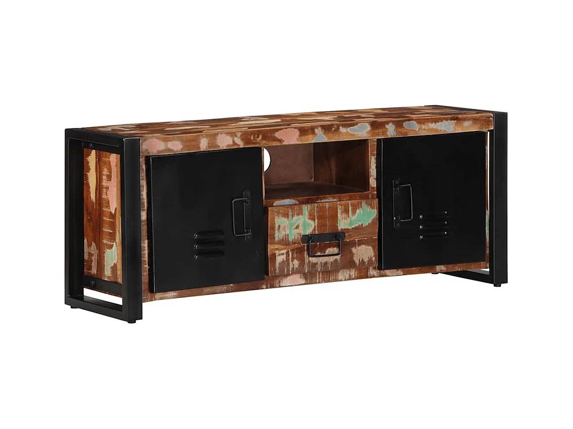 Meuble TV 100x30x40 cm Bois de récupération solide