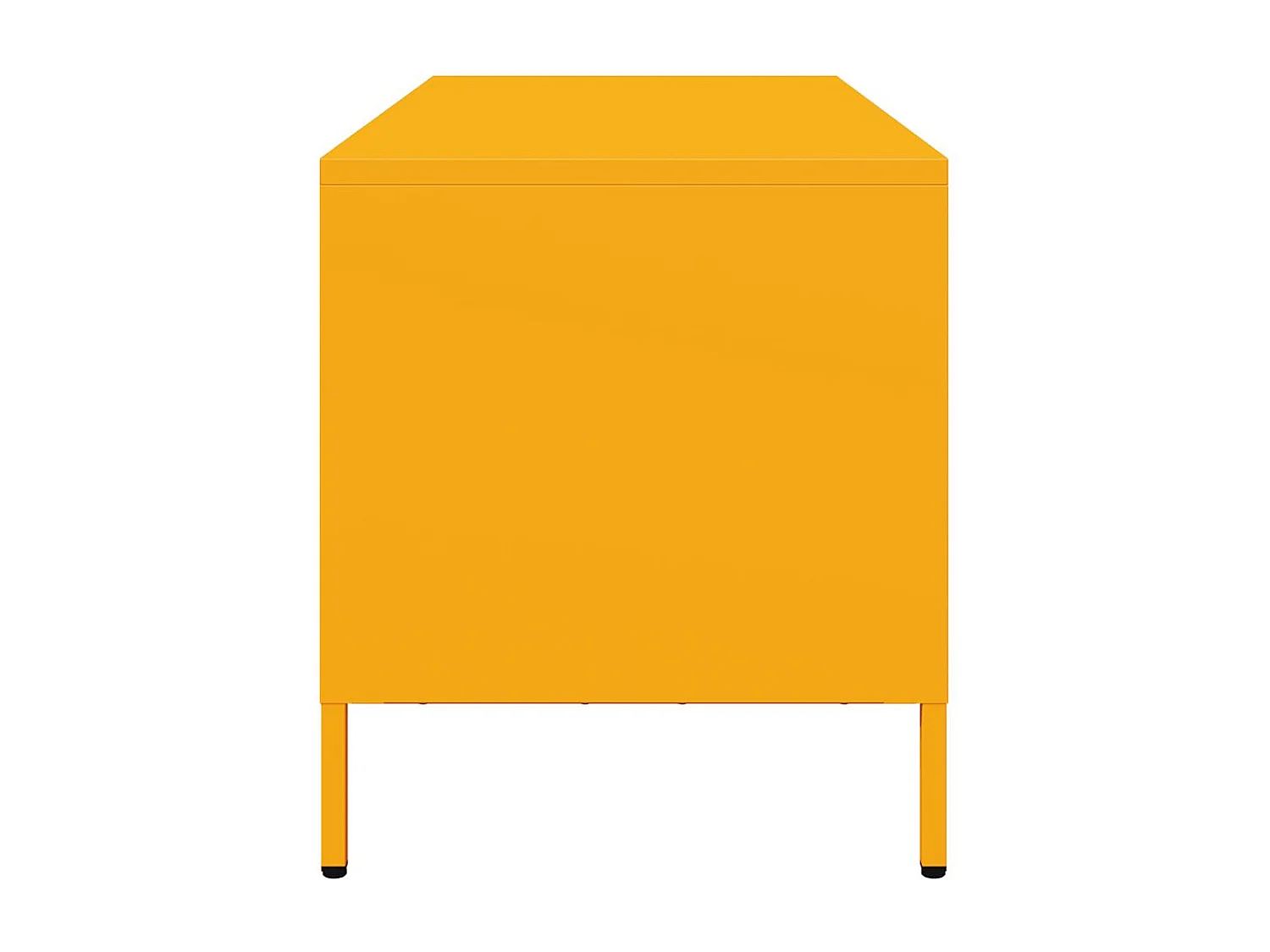 Meuble TV jaune moutarde 101,5x39x43,5 cm acier laminé à froid