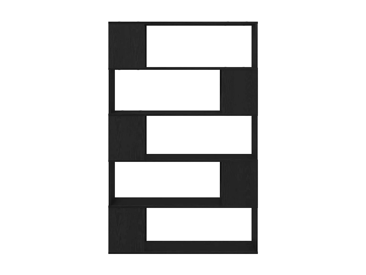 Centre de divertissement Noir 100 x 24 x 155 cm