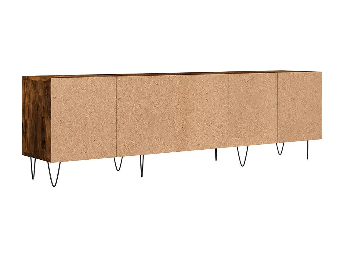 TV-meubel van gerookt eikenhout 150x30x44,5 cm bewerkt hout