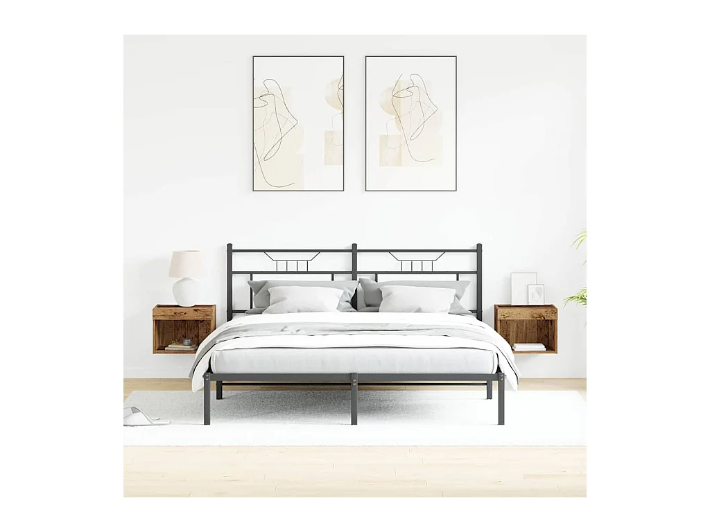 Hängeschränke mit LED-Beleuchtung 2 Stück Altholz 40x30x30 cm