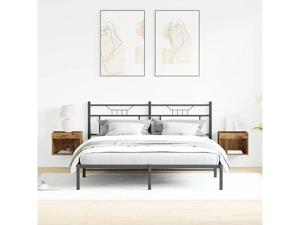 Hängeschränke mit LED-Beleuchtung 2 Stück Altholz 40x30x30 cm