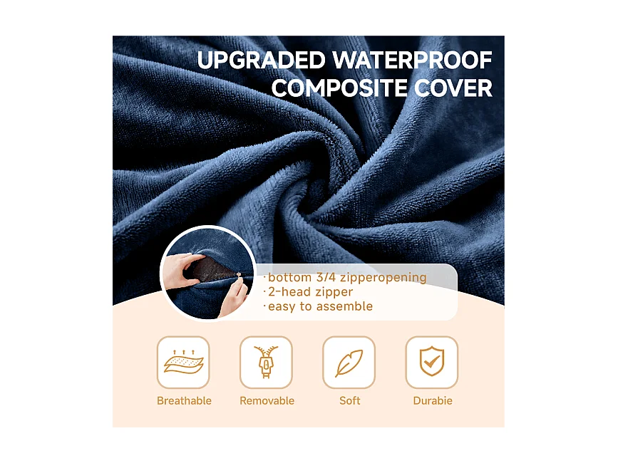 Borse da sella giganti, design ergonomico e ultra confortevole, schiuma, blu (90x90x50cm)