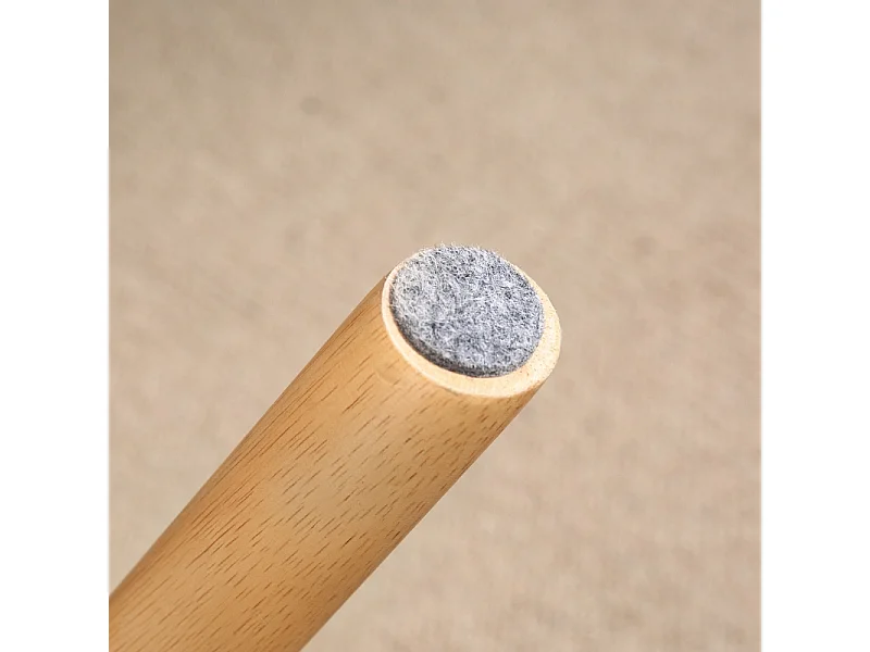 Tabouret de salon en tissu Berber fleece, design ergonomique, polyester, gris foncé, avec pieds en hêtre (67x45x38cm)