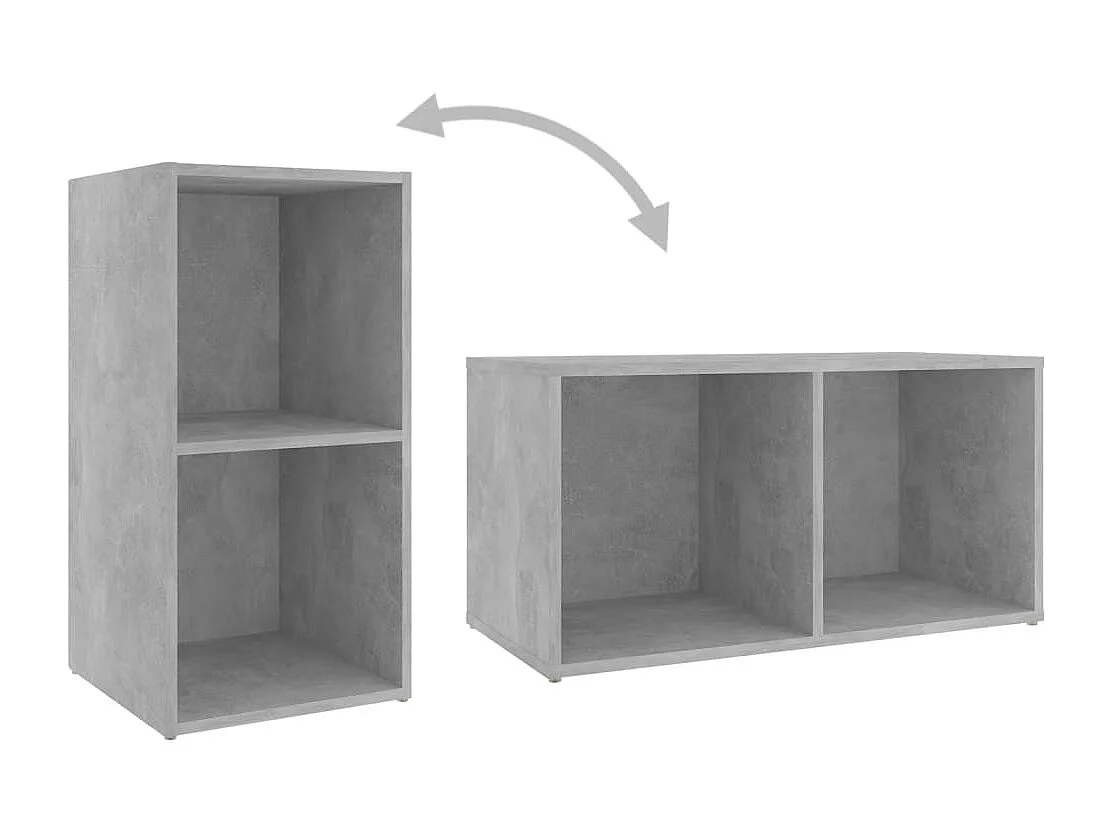 Meuble TV gris béton 72x35x36,5 cm bois d’ingénierie