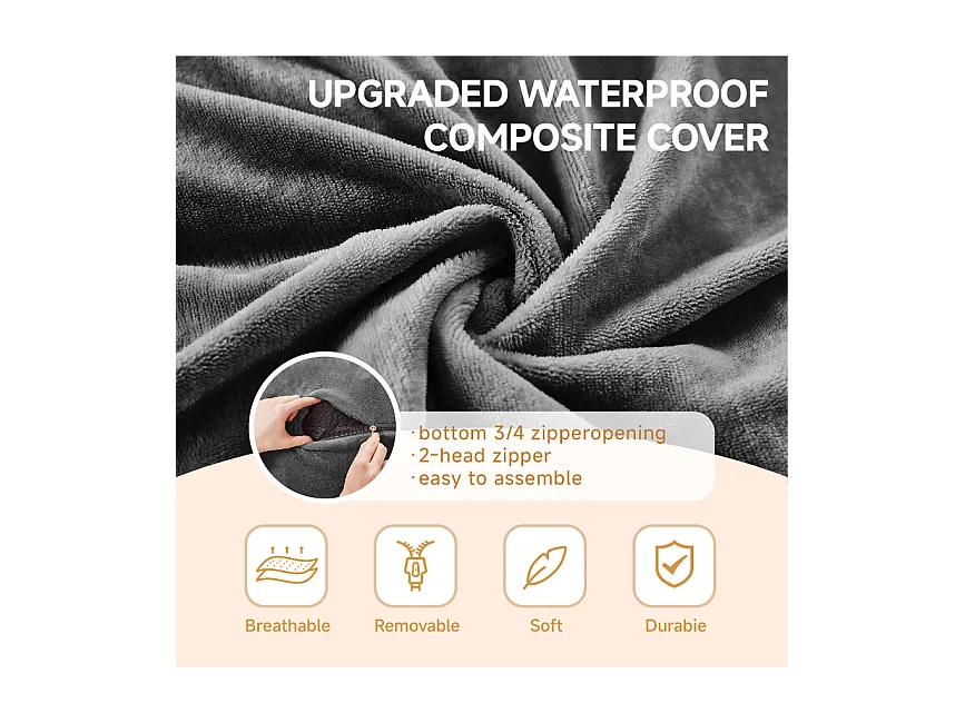 Sacs de siège géant pour adulte, ultra-confortable et ergonomique, mousse, gris foncé (120x120x60cm)