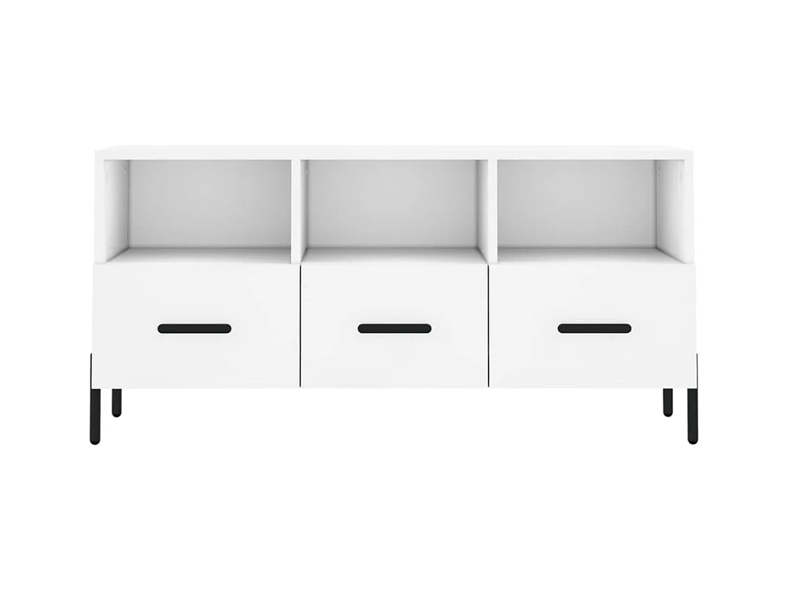 Meuble TV blanc 102x36x50 cm bois d'ingénierie