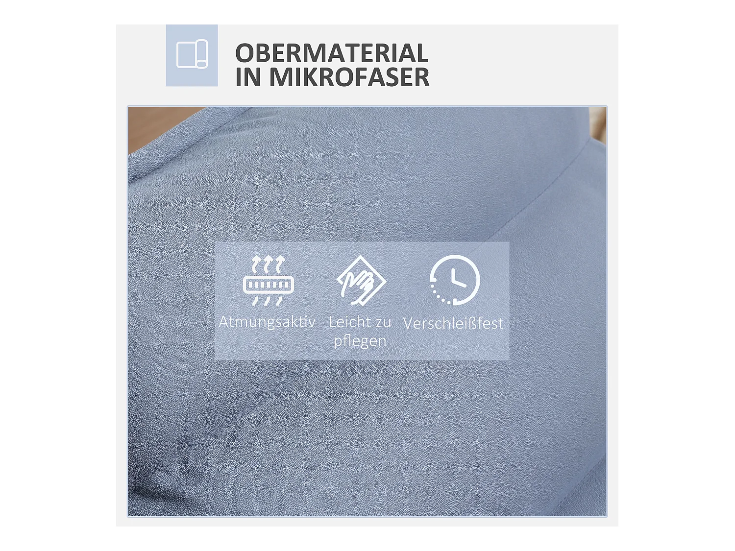 Fauteuil pivotant méditation, dossier réglable 5 positions, microfibre, gris, avec repose-pieds intégré (62x70x95cm)