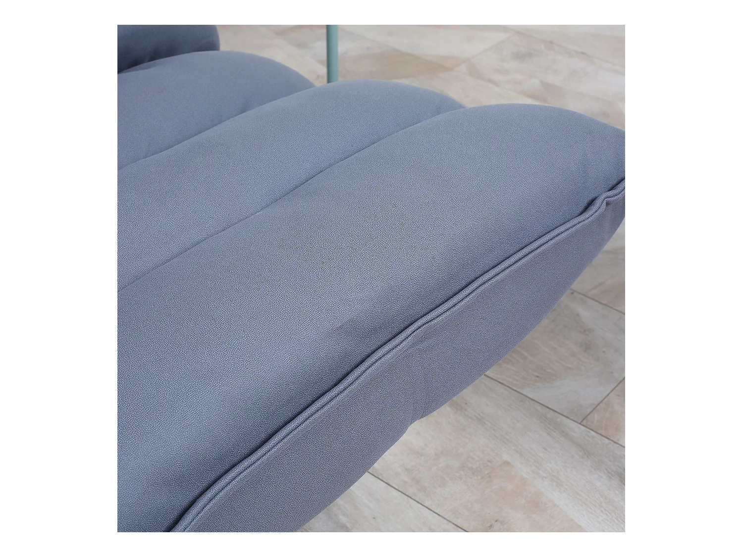 Fauteuil pivotant méditation, dossier réglable 5 positions, microfibre, gris, avec repose-pieds intégré (62x70x95cm)