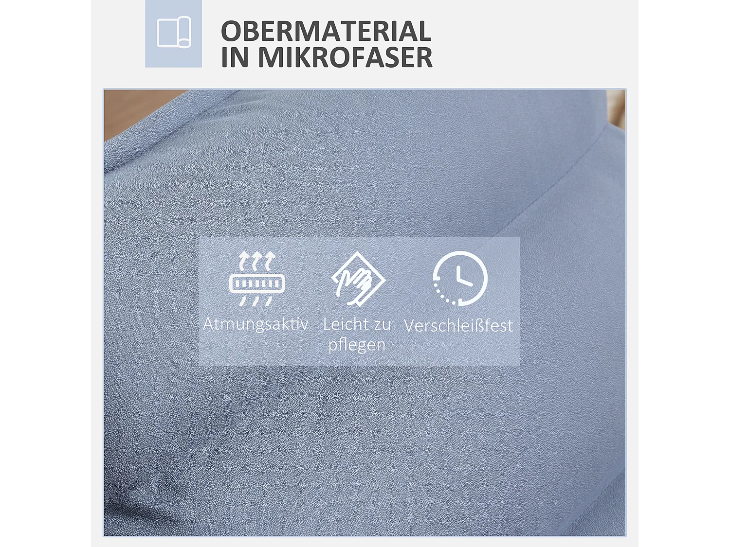 Fauteuil pivotant méditation, dossier réglable 5 positions, microfibre, gris, avec repose-pieds intégré (62x70x95cm)