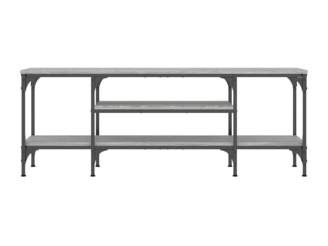 Meuble TV sonoma gris 121x35x45 cm bois d'ingénierie et fer