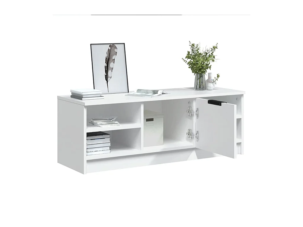 Witte tv-kast 102x35,5x36,5 cm Technisch hout