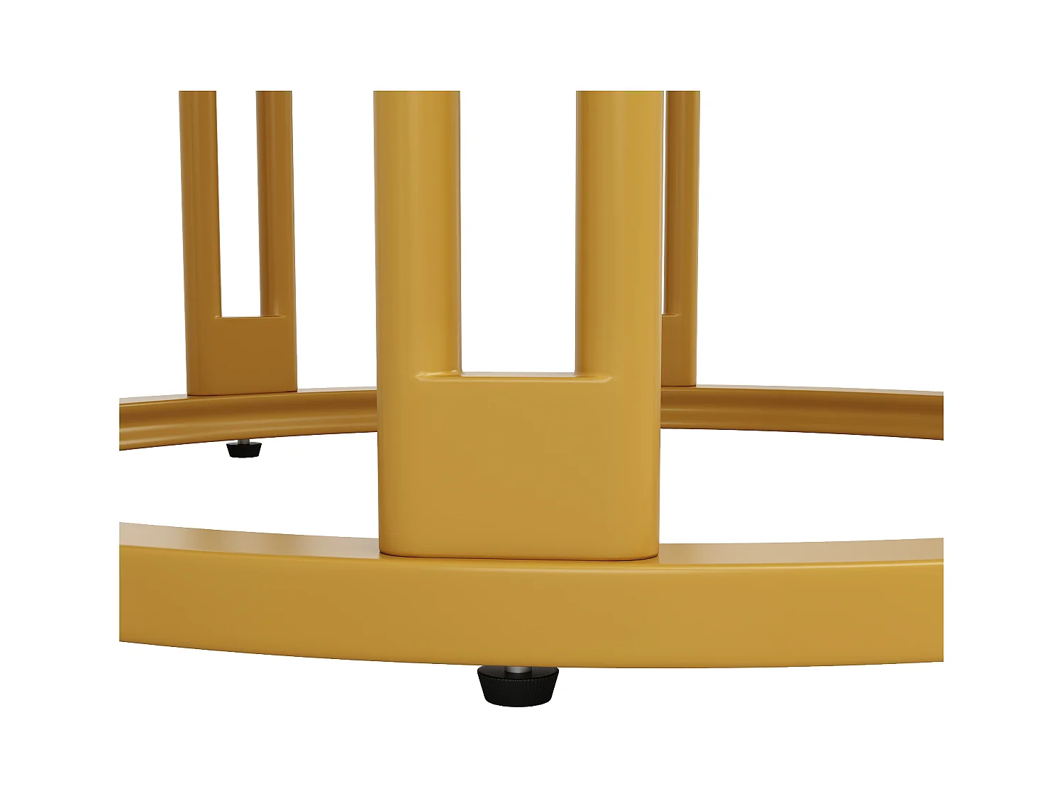 Mesa de comedor redonda, diseño moderno con base de metal, tapa de mármol, MDF y metal, color dorado y negro (100x100x74cm)