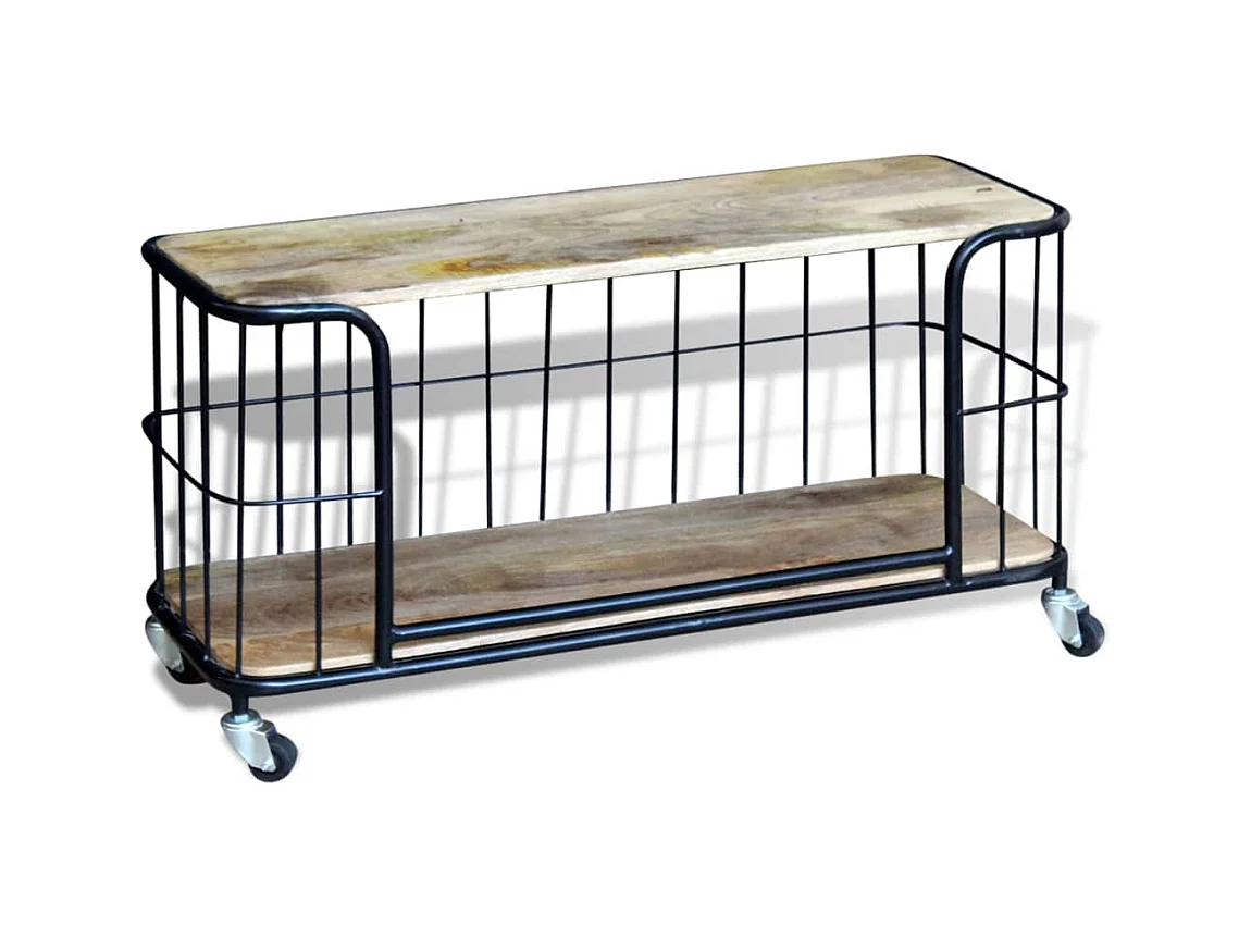 Mobile TV 100x40x45 cm Legno massello di mango