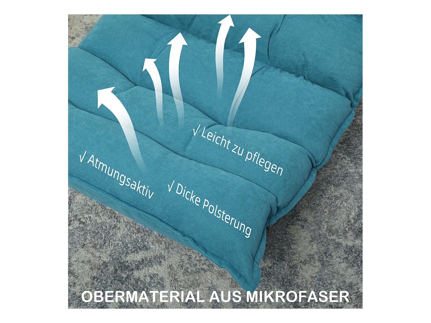 Verstelbare draaibare vloerstoel, elegant design, staal, blauw, met verstelbare rugleuning (62x70x95cm)