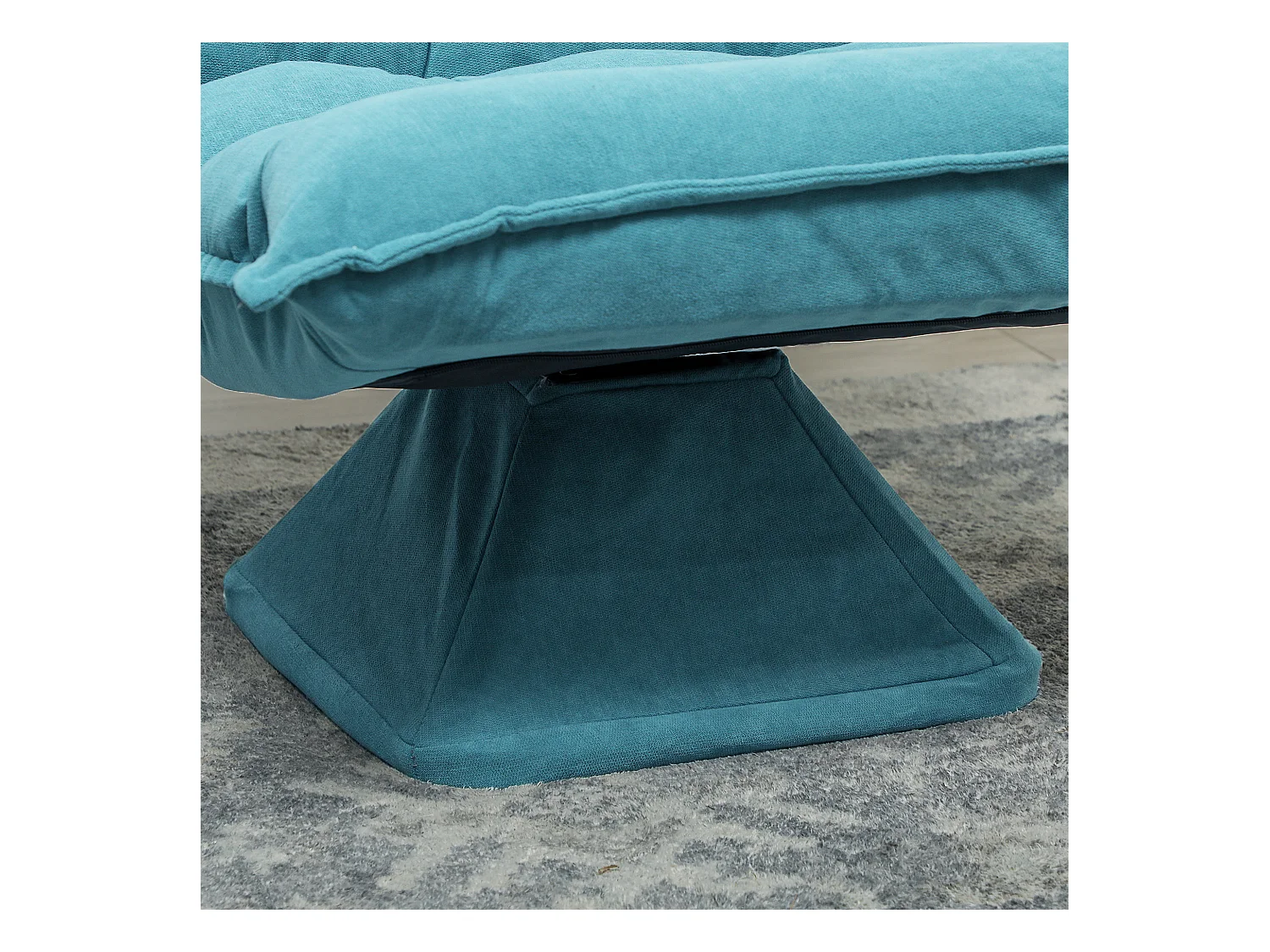 Verstelbare draaibare vloerstoel, elegant design, staal, blauw, met verstelbare rugleuning (62x70x95cm)