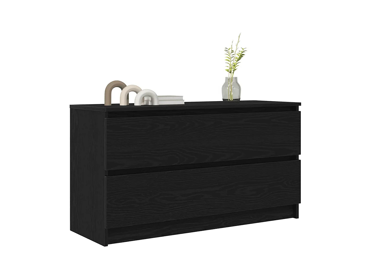 Meuble TV noir 100x35x54 cm bois d'ingénierie