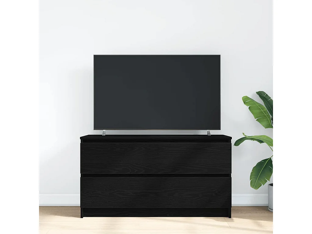 Meuble TV noir 100x35x54 cm bois d'ingénierie