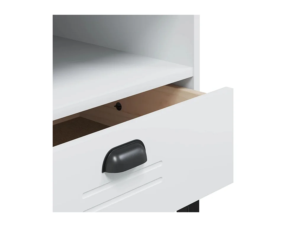 Meuble TV VIKEN blanc bois d'ingénierie