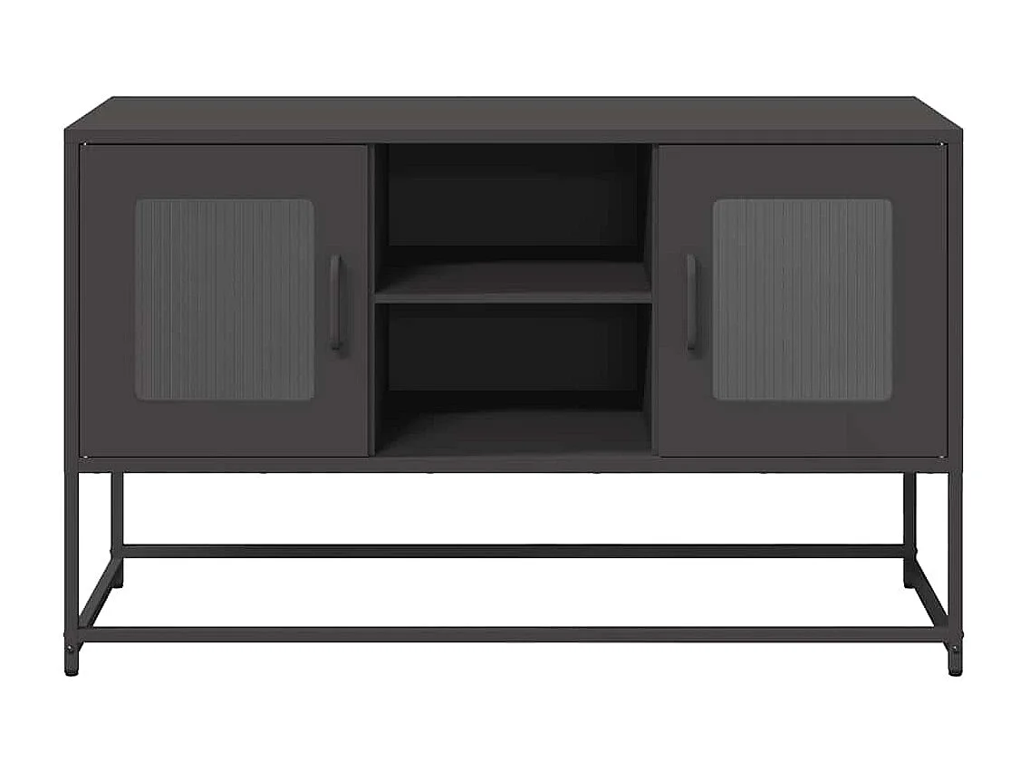 Meuble TV noir 100,5x39x60,5 cm acier