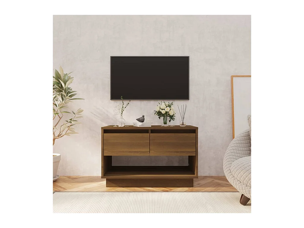 Meuble TV Chêne marron 70x41x44 cm Bois d'ingénierie
