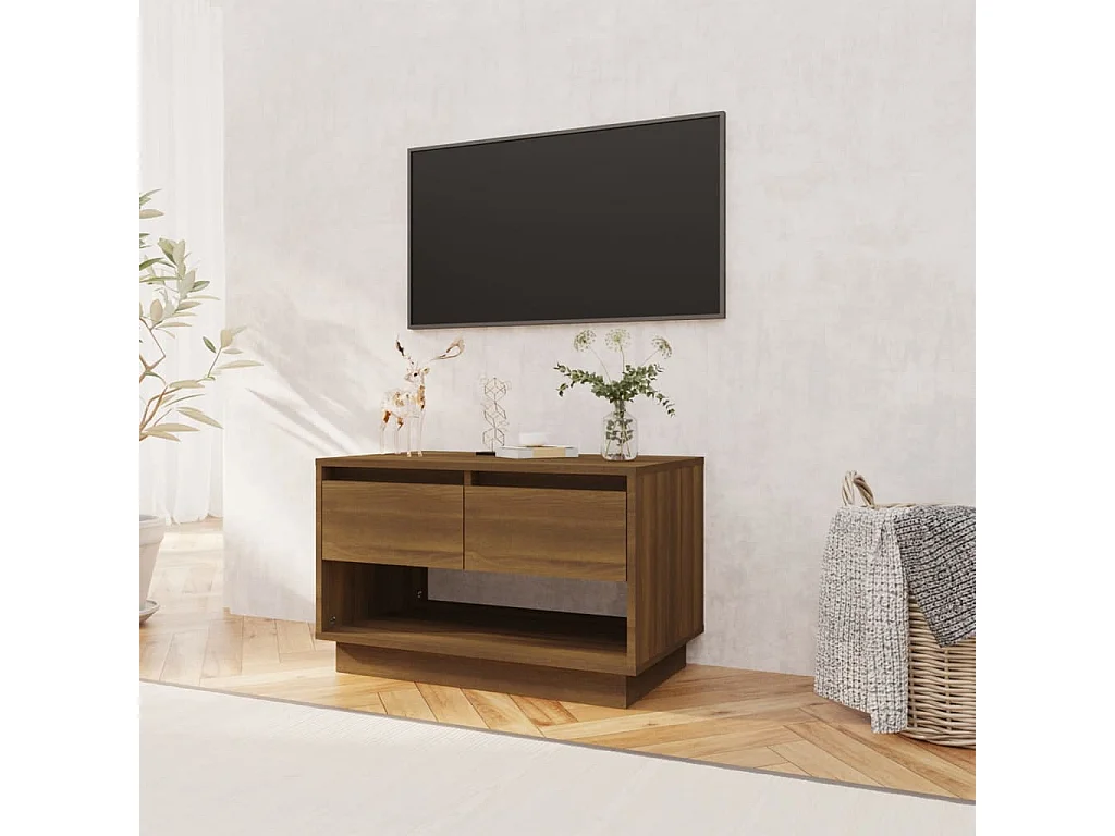 Meuble TV Chêne marron 70x41x44 cm Bois d'ingénierie