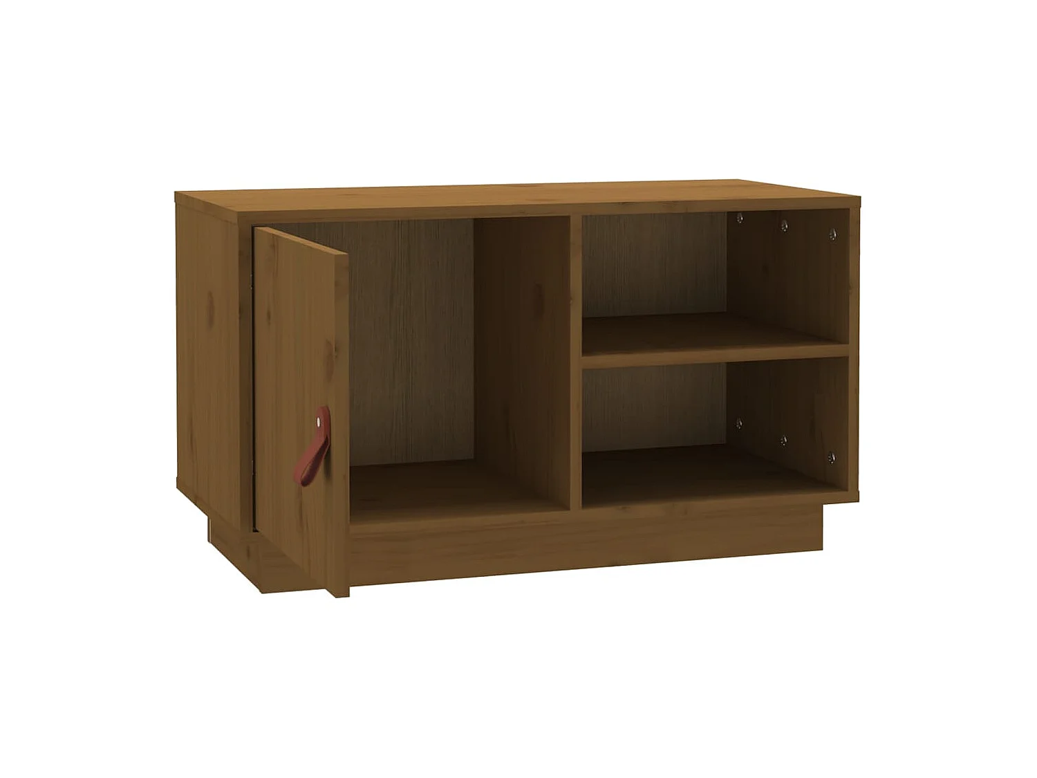 Meuble TV Marron miel 70x34x40 cm Bois de pin massif