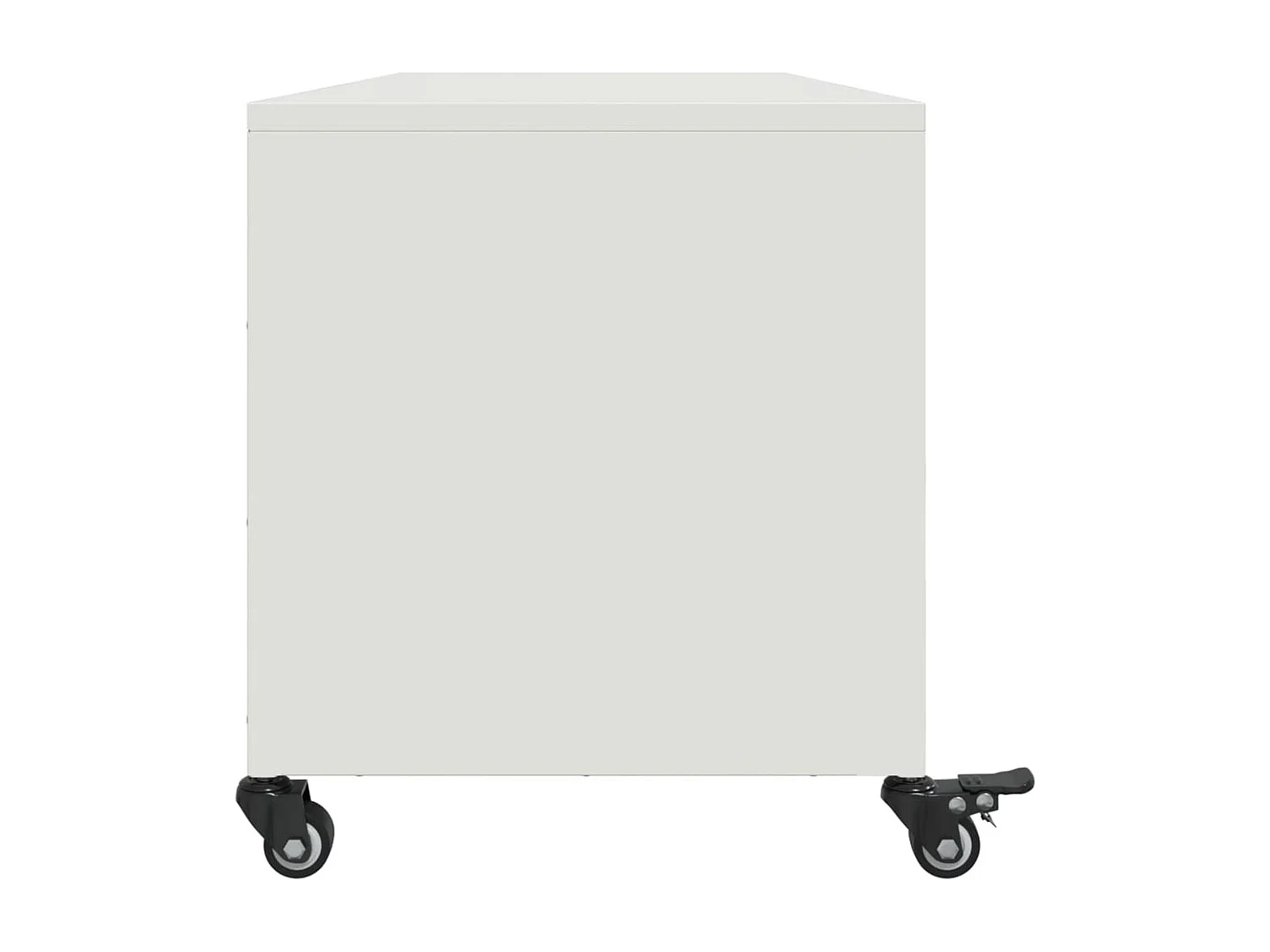 Meuble TV blanc 100,5x39x43,5 cm acier