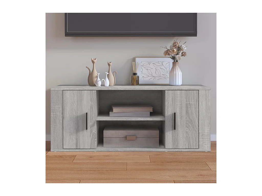 Meuble TV Sonoma gris 100x35x40 cm Bois d'ingénierie