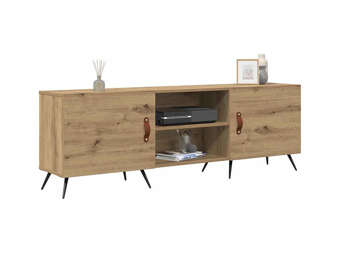 Meuble TV chêne artisanal 150 x 30 x 50 cm Bois d'ingénierie