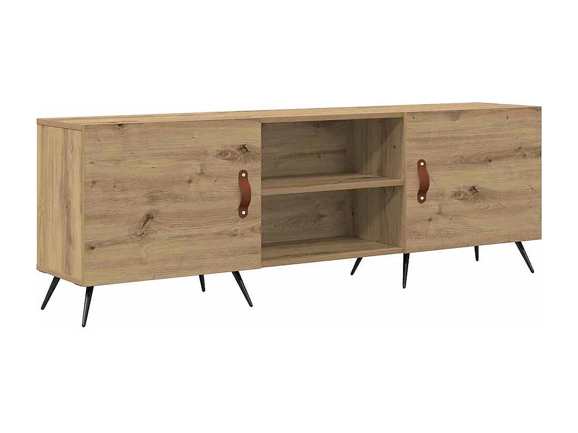 Meuble TV chêne artisanal 150 x 30 x 50 cm Bois d'ingénierie