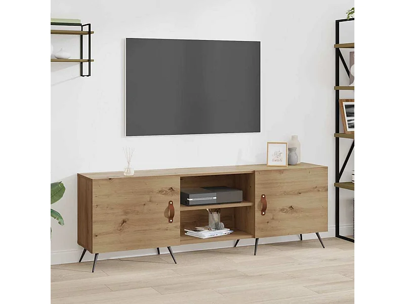 Handgefertigter TV-Schrank aus Eichenholz 150 x 30 x 50 cm Holzwerkstoff
