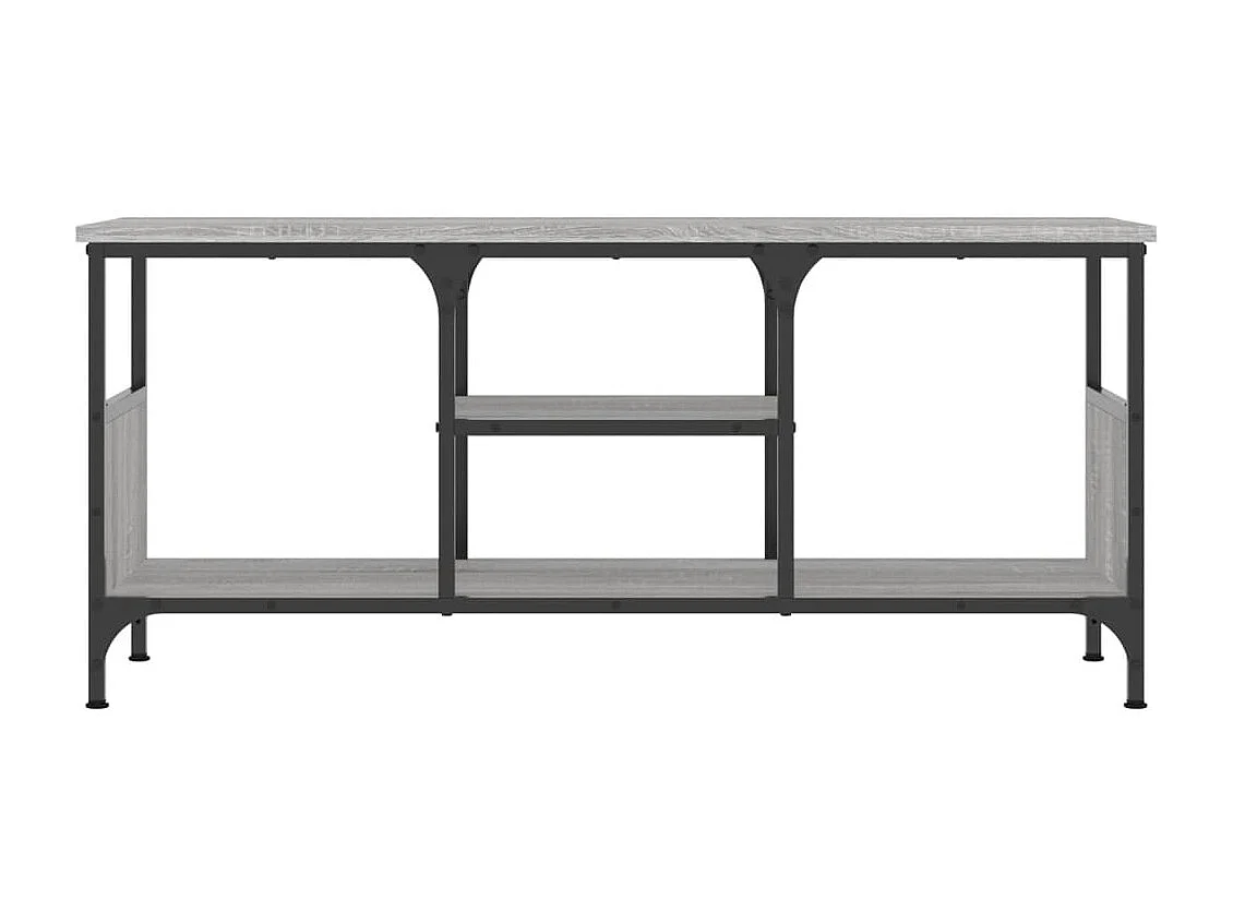 Meuble TV sonoma gris 100x35x45 cm bois d'ingénierie et fer