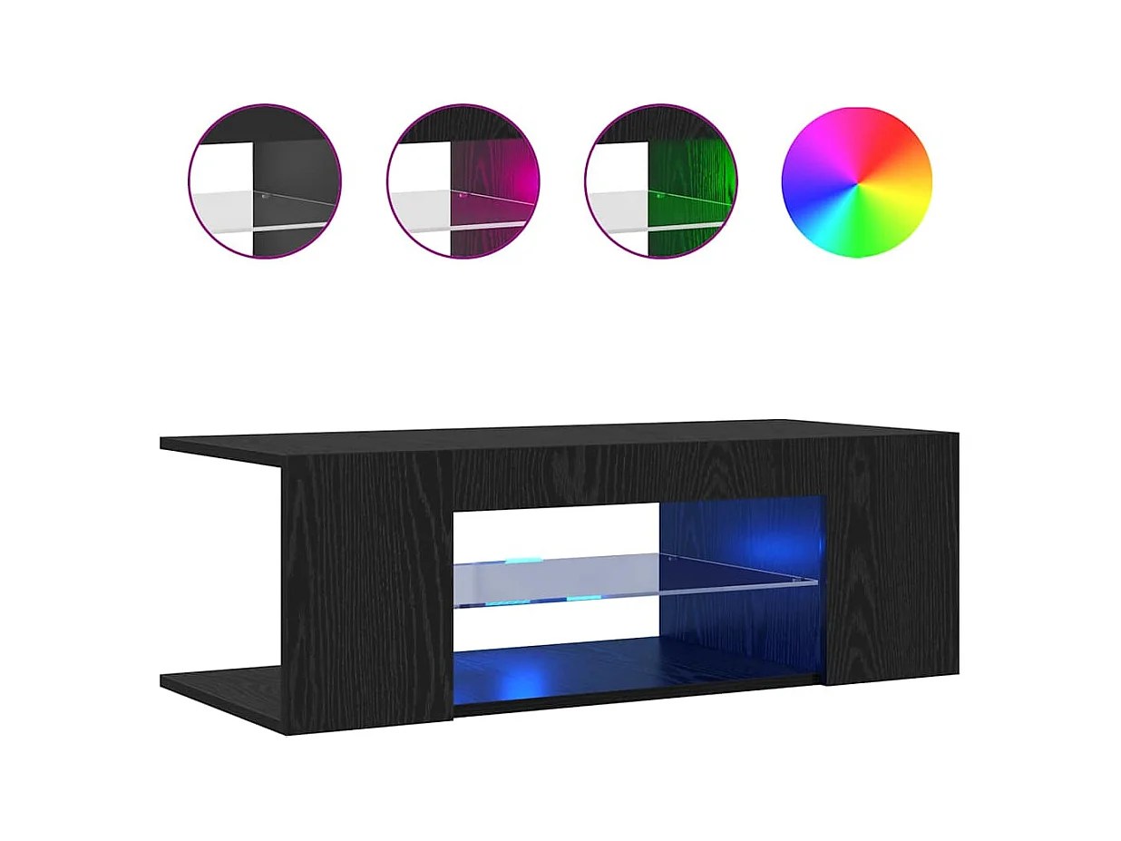 Meuble TV Noir 90 x 39 x 30 cm Bois d'ingénierie