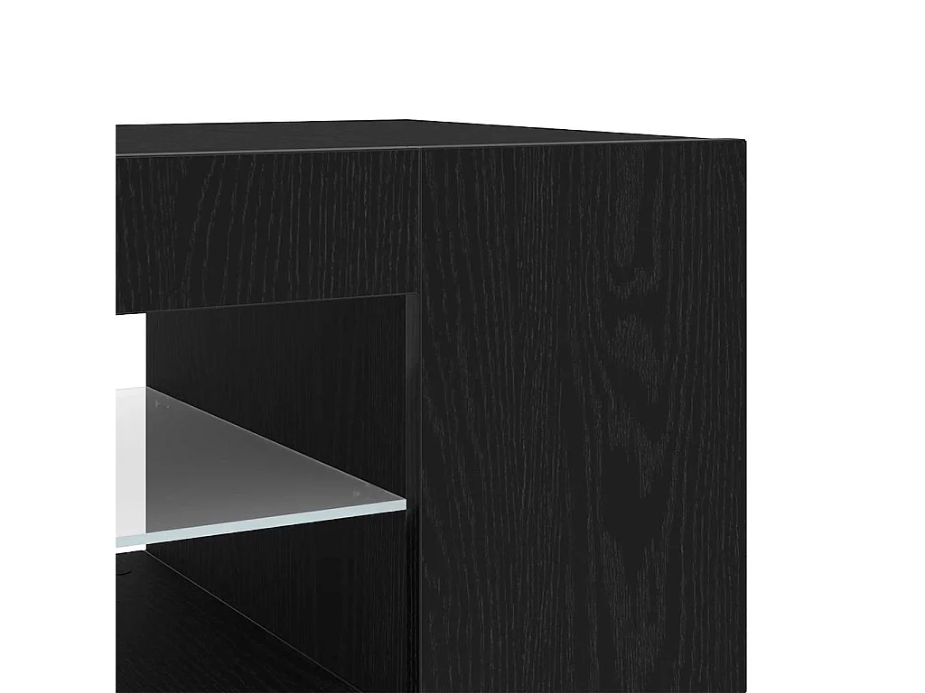 Meuble TV Noir 90 x 39 x 30 cm Bois d'ingénierie