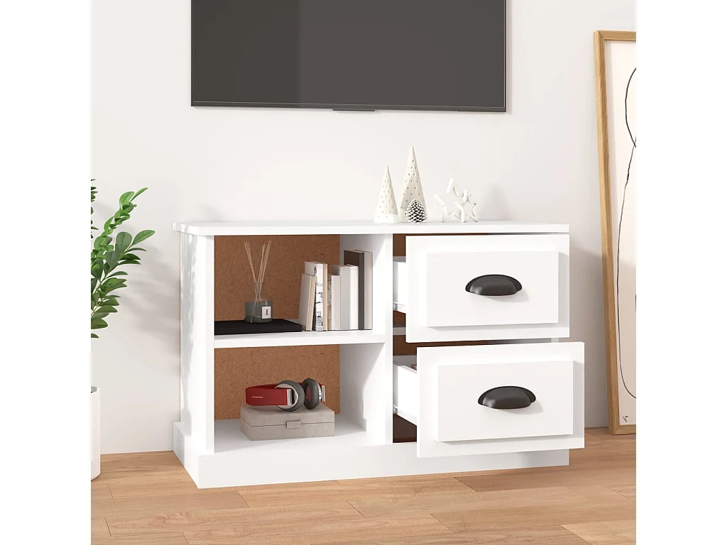 Mobile TV bianco 73x35,5x47,5 cm in legno ingegnerizzato