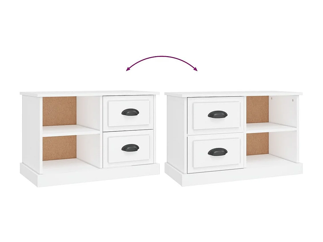 Mobile TV bianco 73x35,5x47,5 cm in legno ingegnerizzato