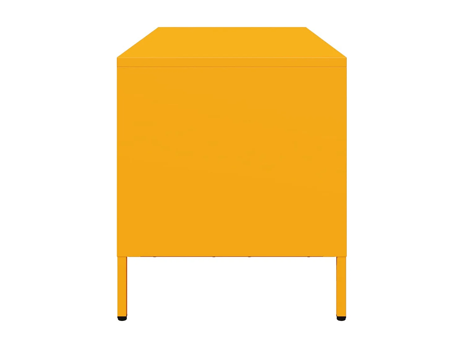 Meuble TV jaune moutarde 101,5x39x43,5 cm acier laminé à froid