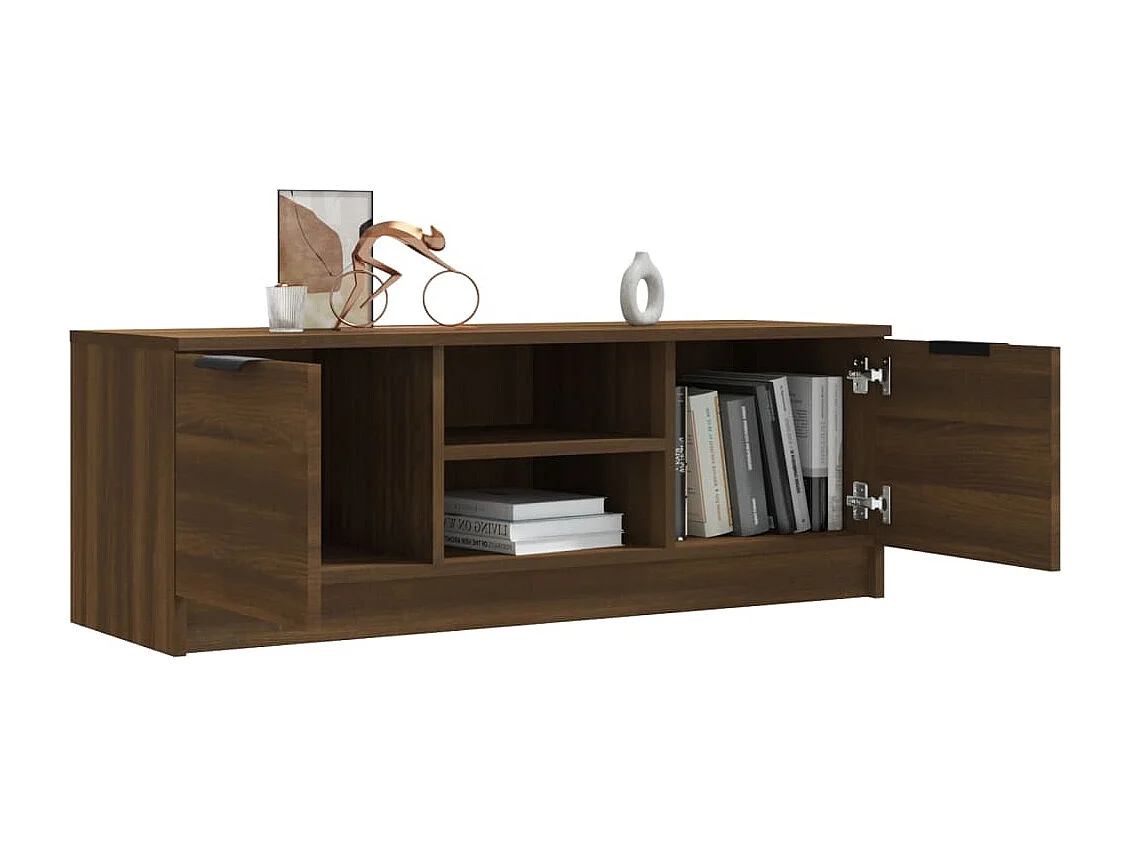 Meuble TV Chêne marron 102x35x36,5 cm Bois d'ingénierie