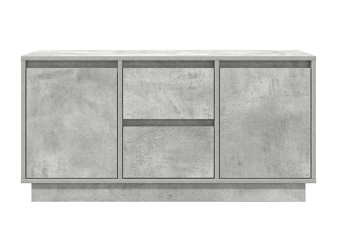 Meuble TV avec lumières LED gris béton 100x41x50 cm