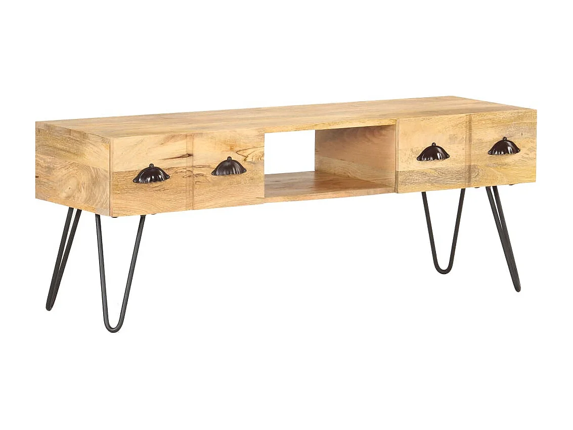 Mobile TV 120x35x45 cm Legno massello di mango