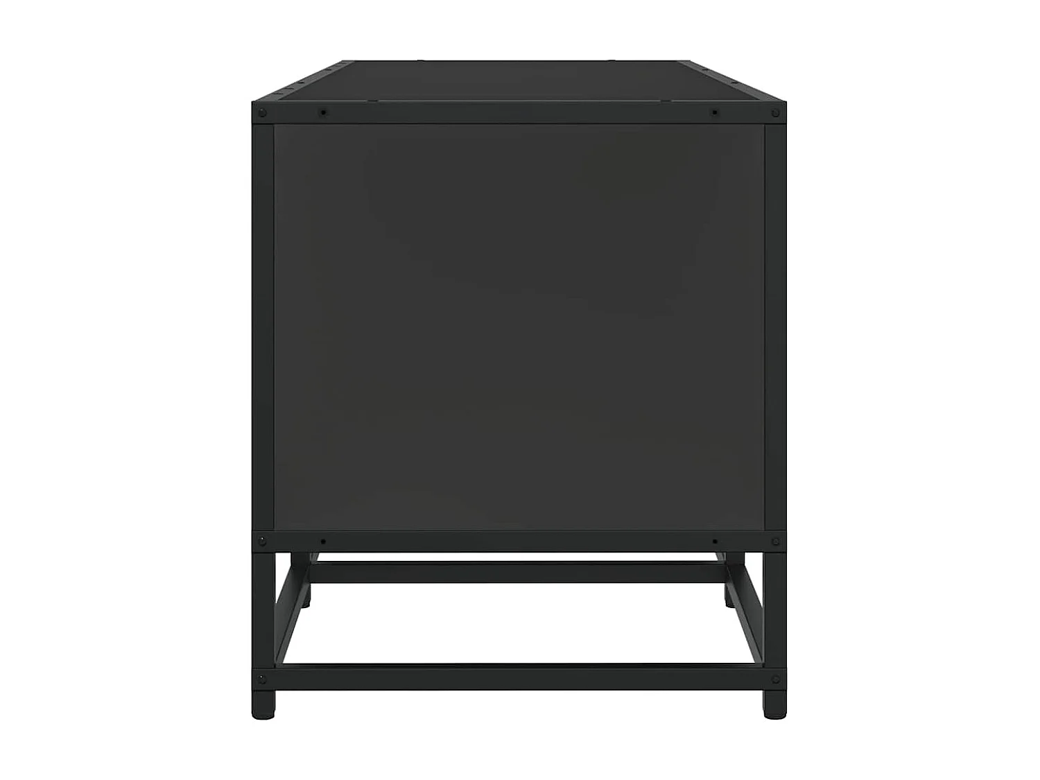 Meuble TV noir 120x35x41 cm bois d'ingénierie et métal