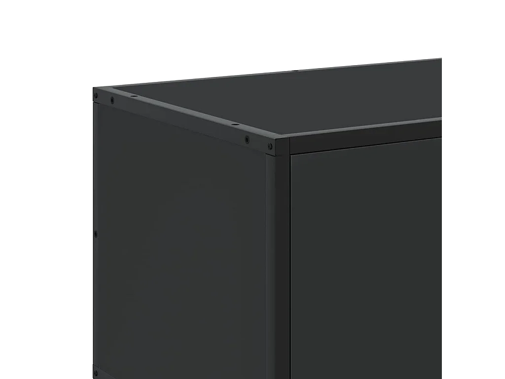 Meuble TV noir 120x35x41 cm bois d'ingénierie et métal