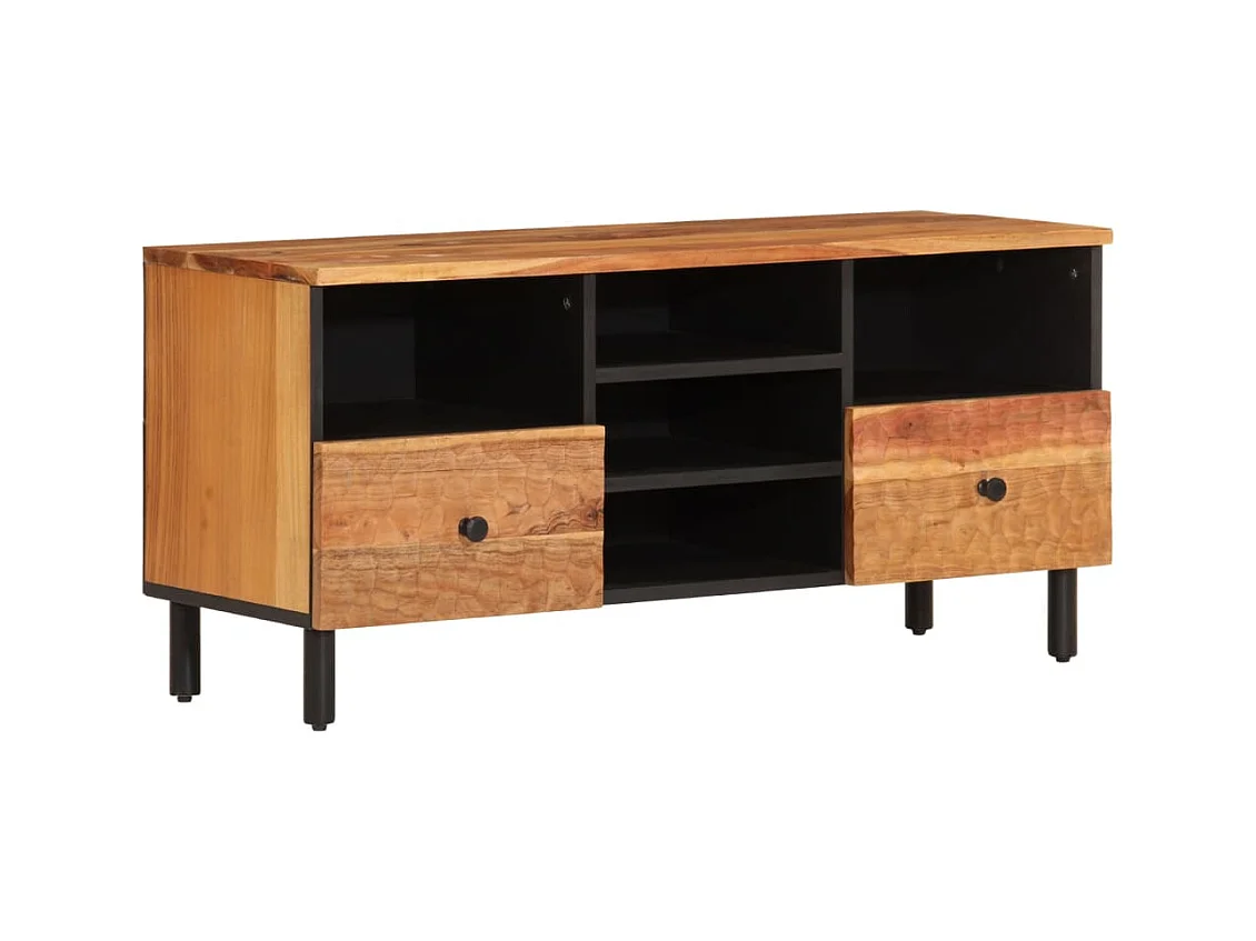 Meuble TV 100x33x46 cm bois d'acacia solide